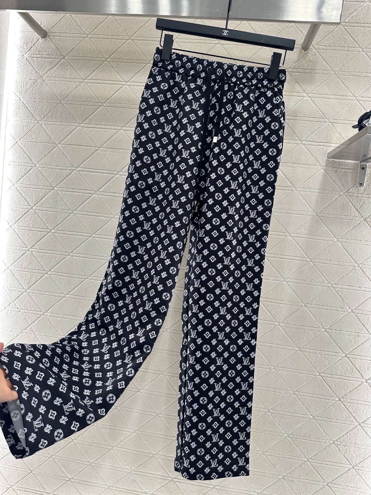 25fw Jacquard straight leg pants