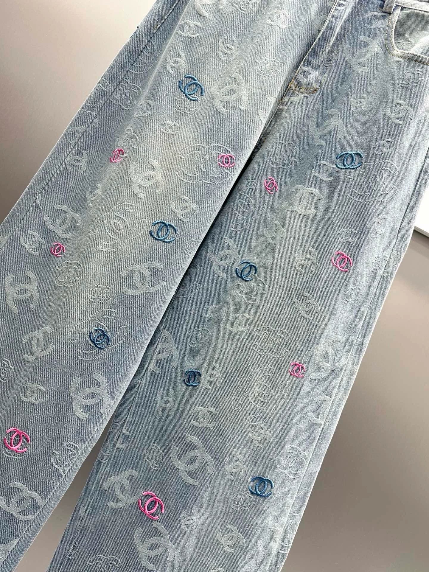 25 Summer new design jacquard jeans