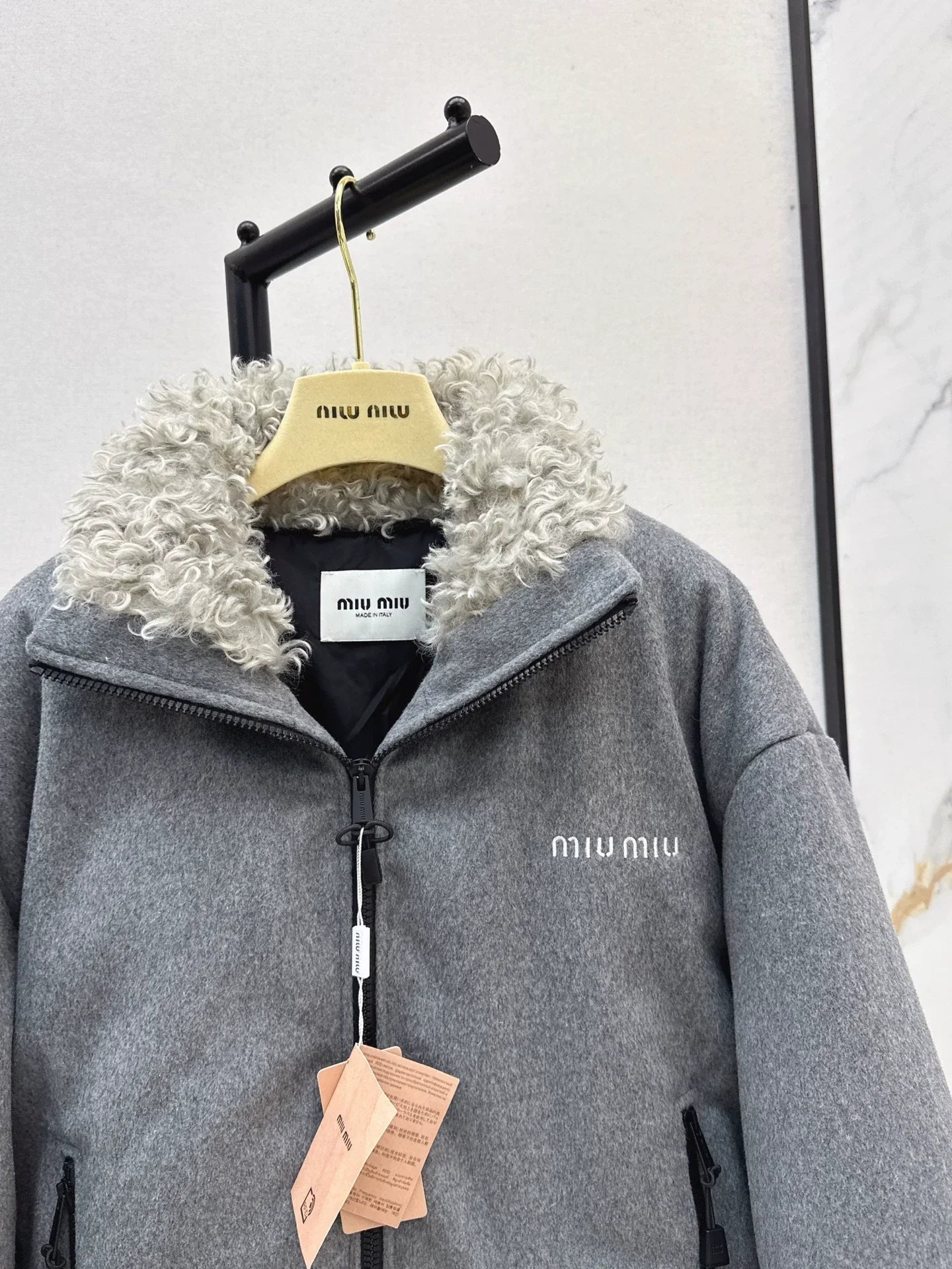 25fw Short standing collar down jacket
