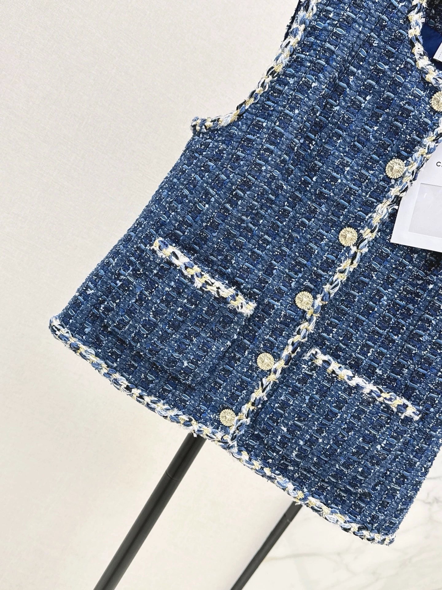 25fw Rough woolen woven vest