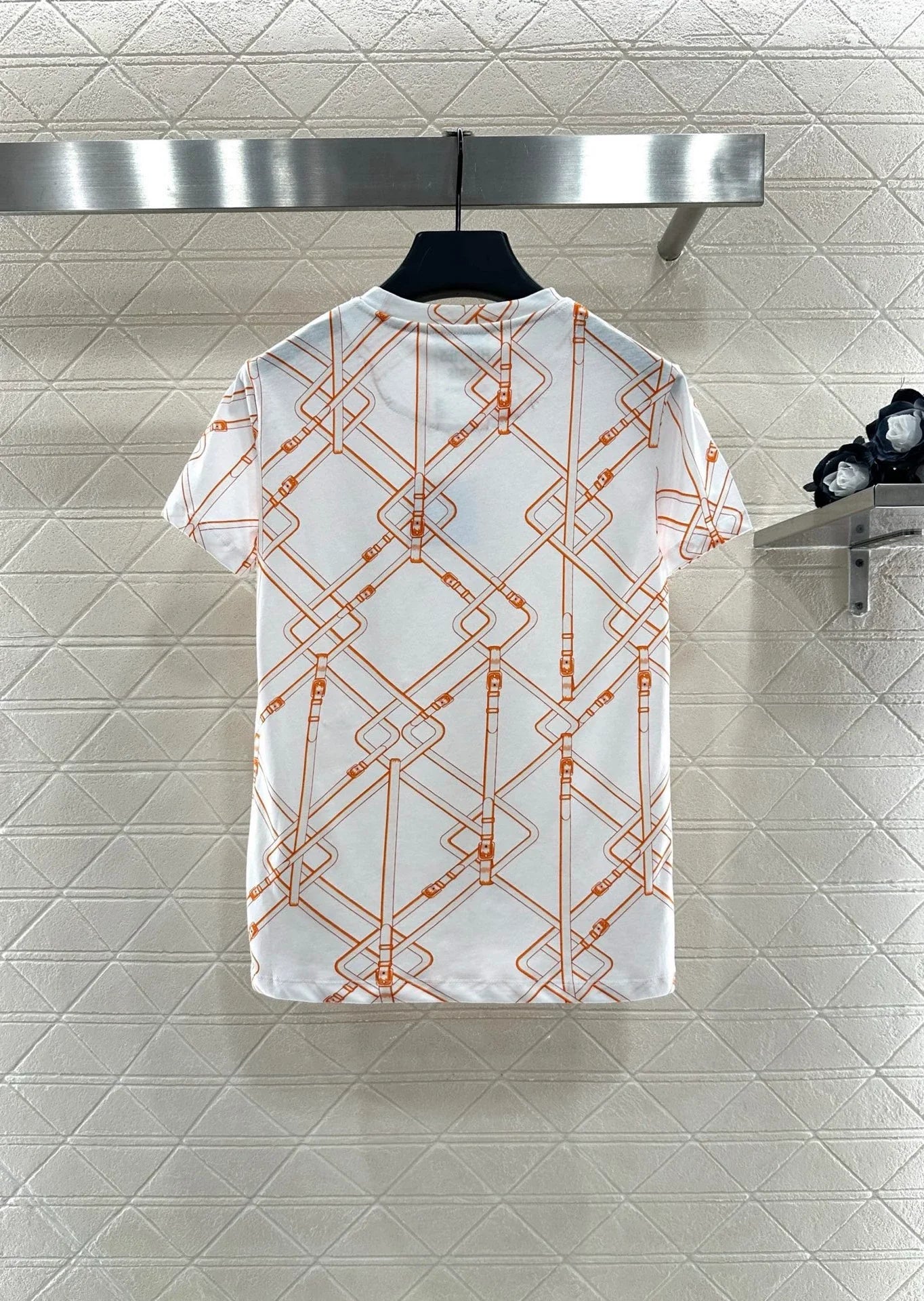 25fw Chain buckle printed T-shirt)