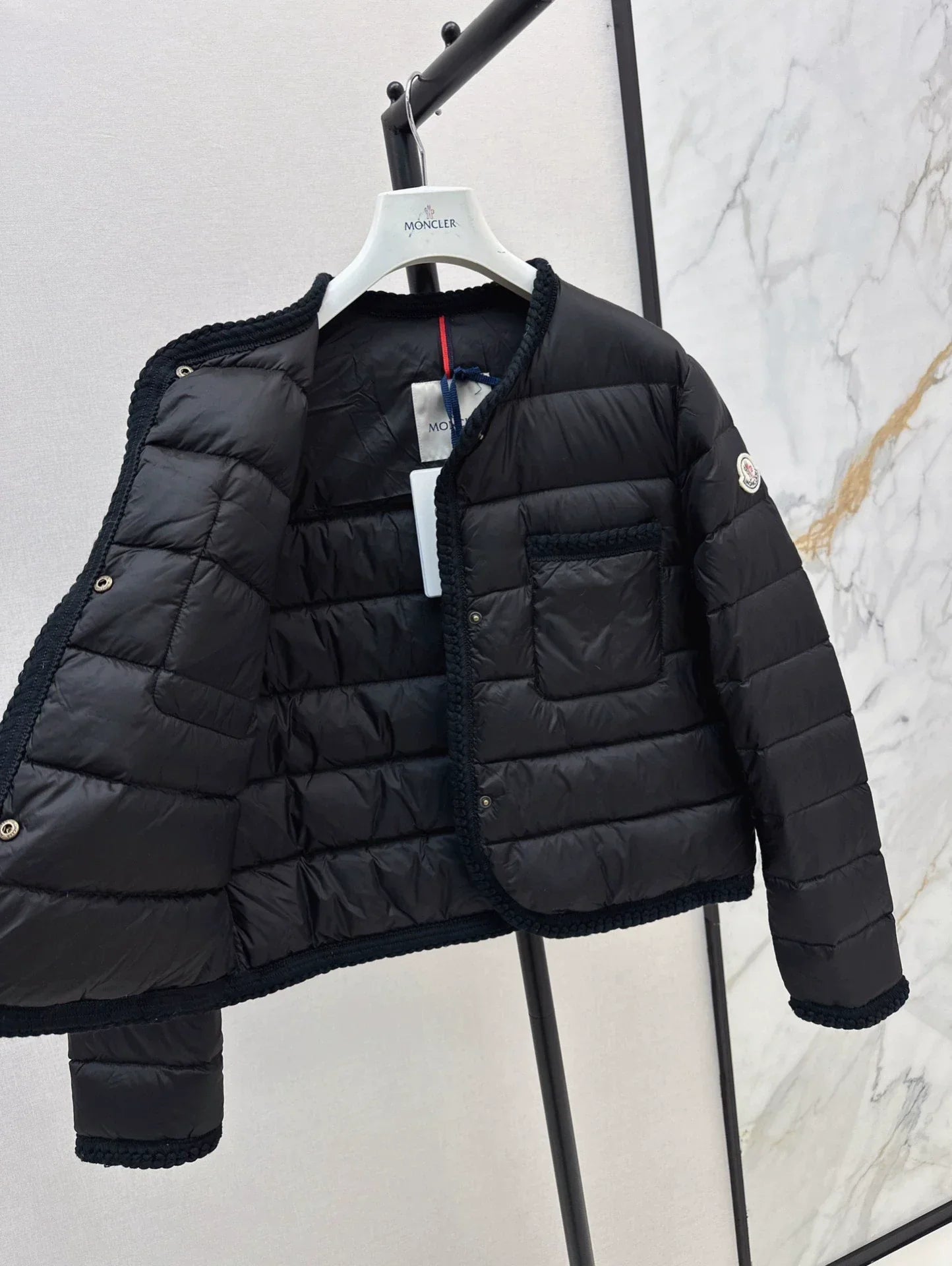 25fw Knitted and spliced down jacket