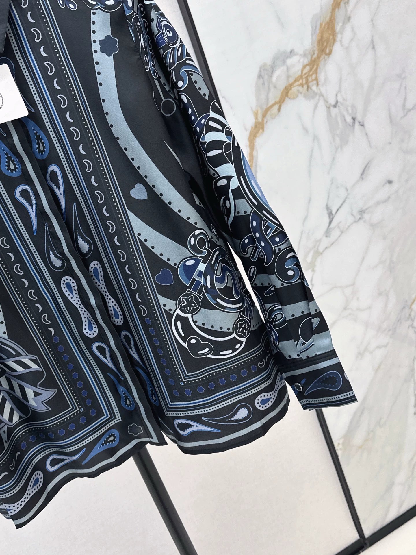 25fw Printed silk shirt