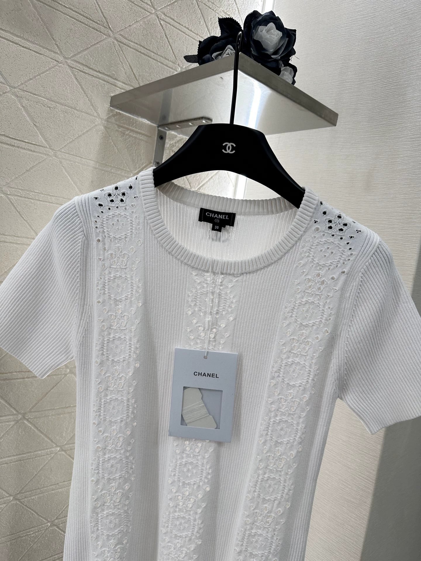 25fw Hollow knit short sleeves