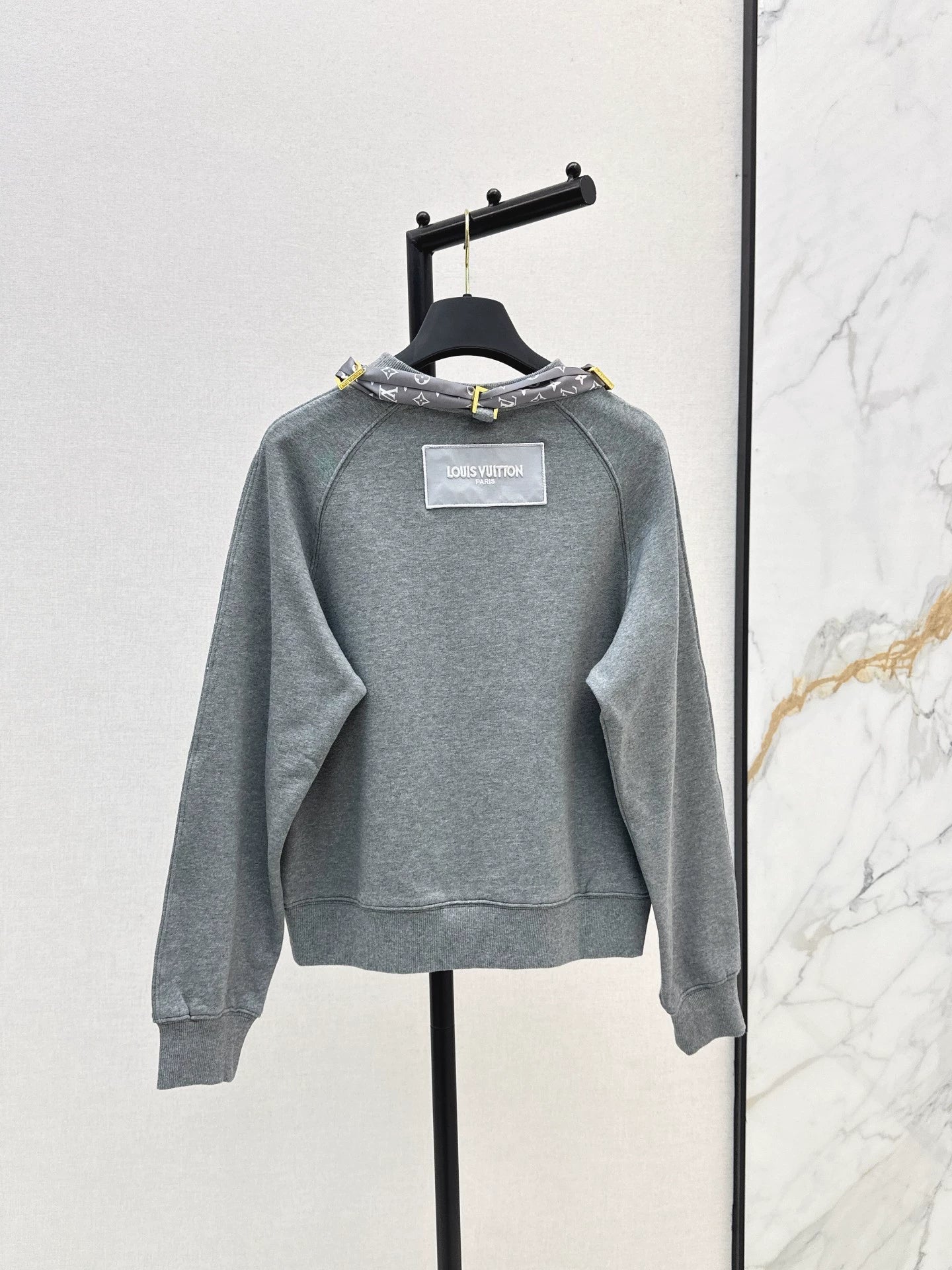 25fw Silk scarf pullover hoodie