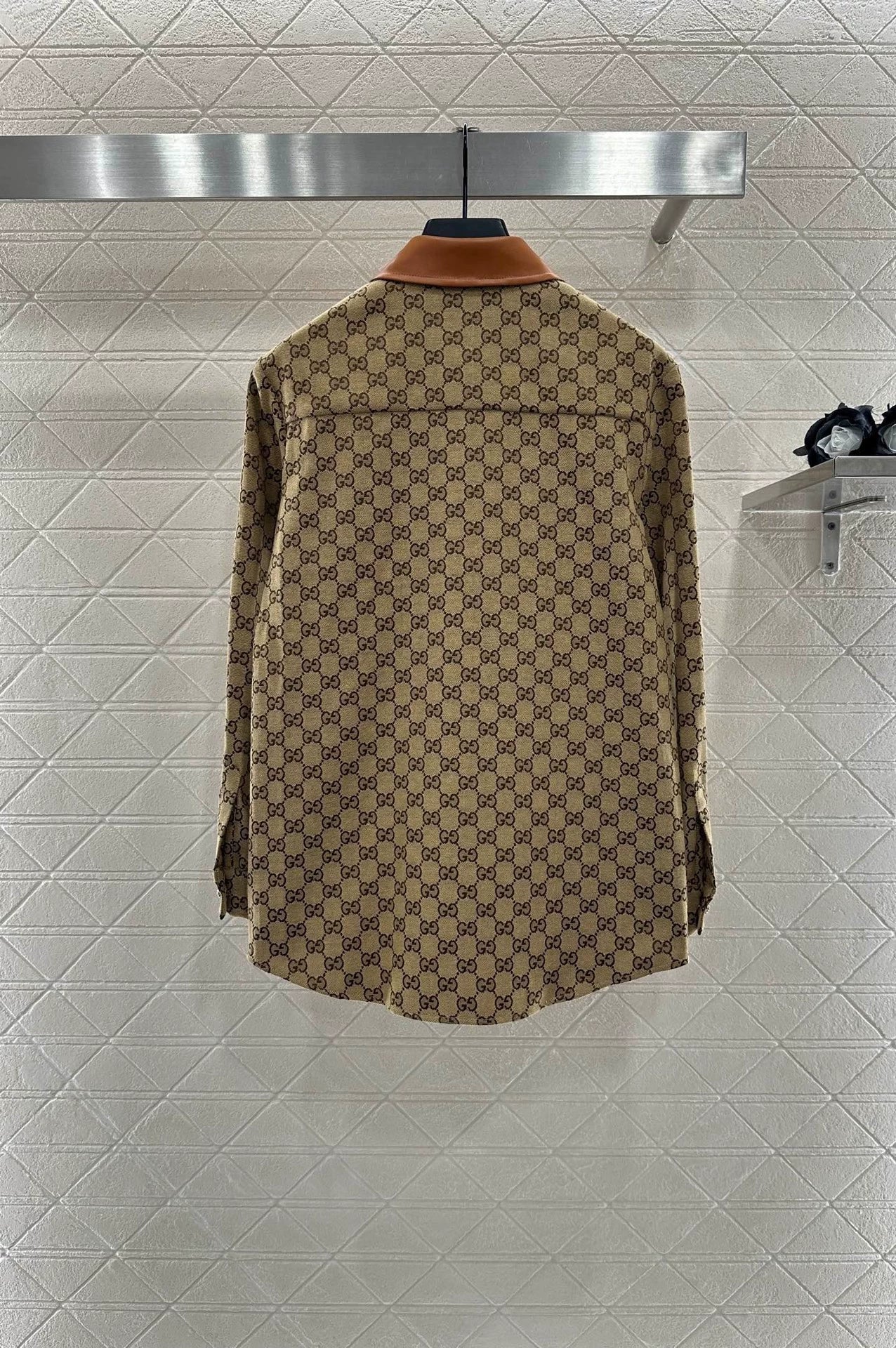 25 Splicing jacquard shirt and pants set