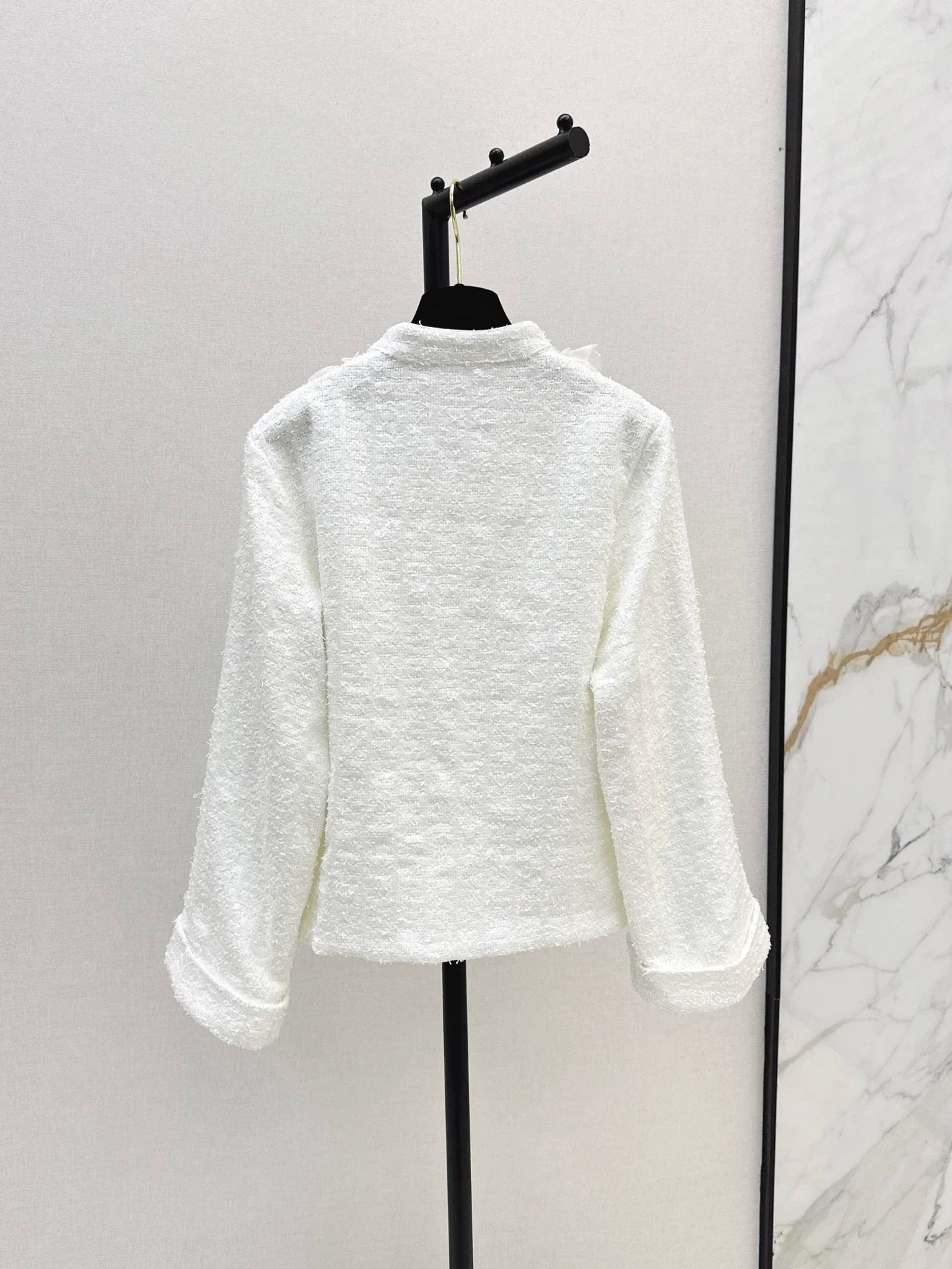 25fw Hundred dimensional flower hollow collar loose silhouette jacket