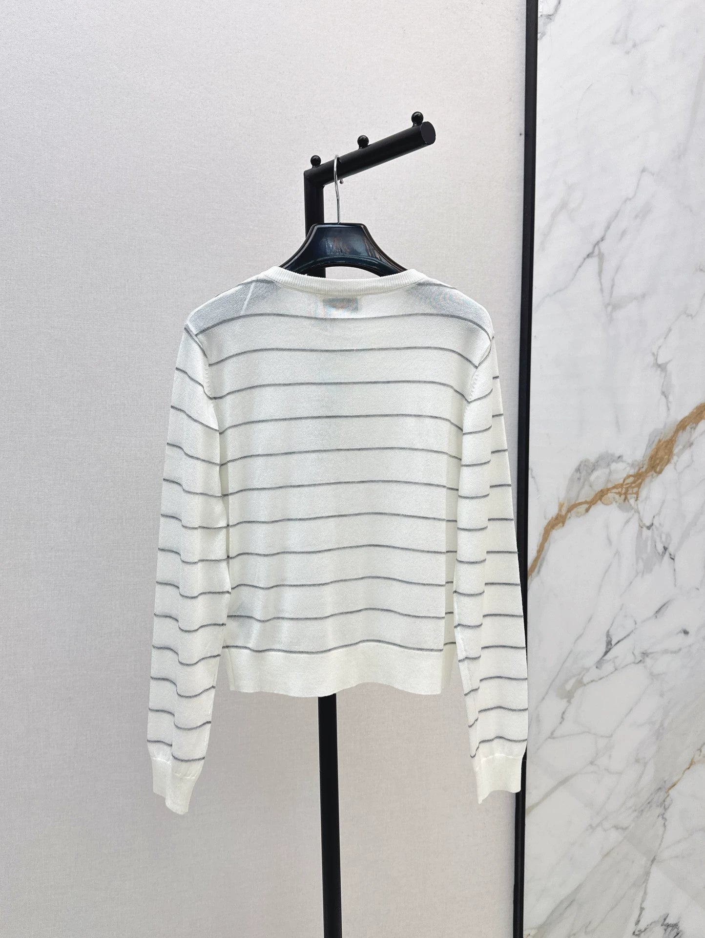 25fw Striped knitted cardigan