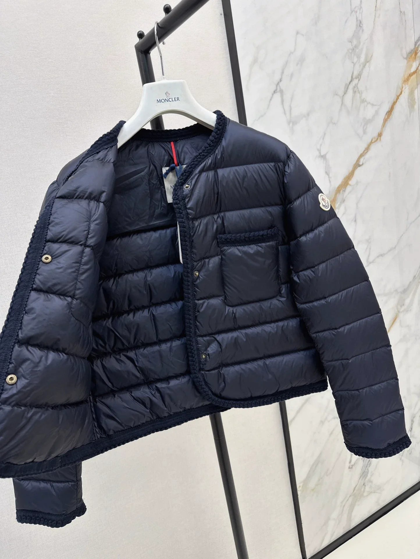25fw Knitted and spliced down jacket