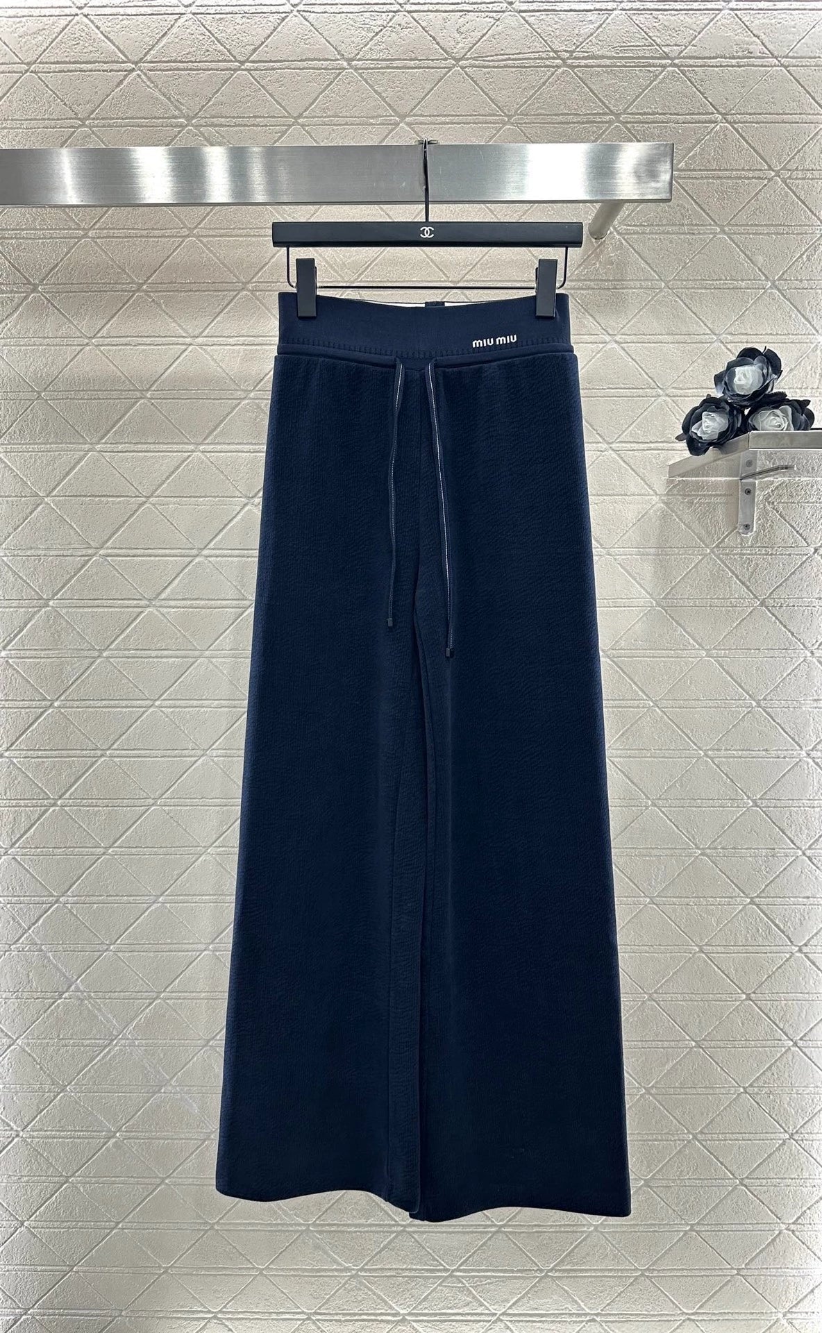 2025 Drawstring casual wide leg pants