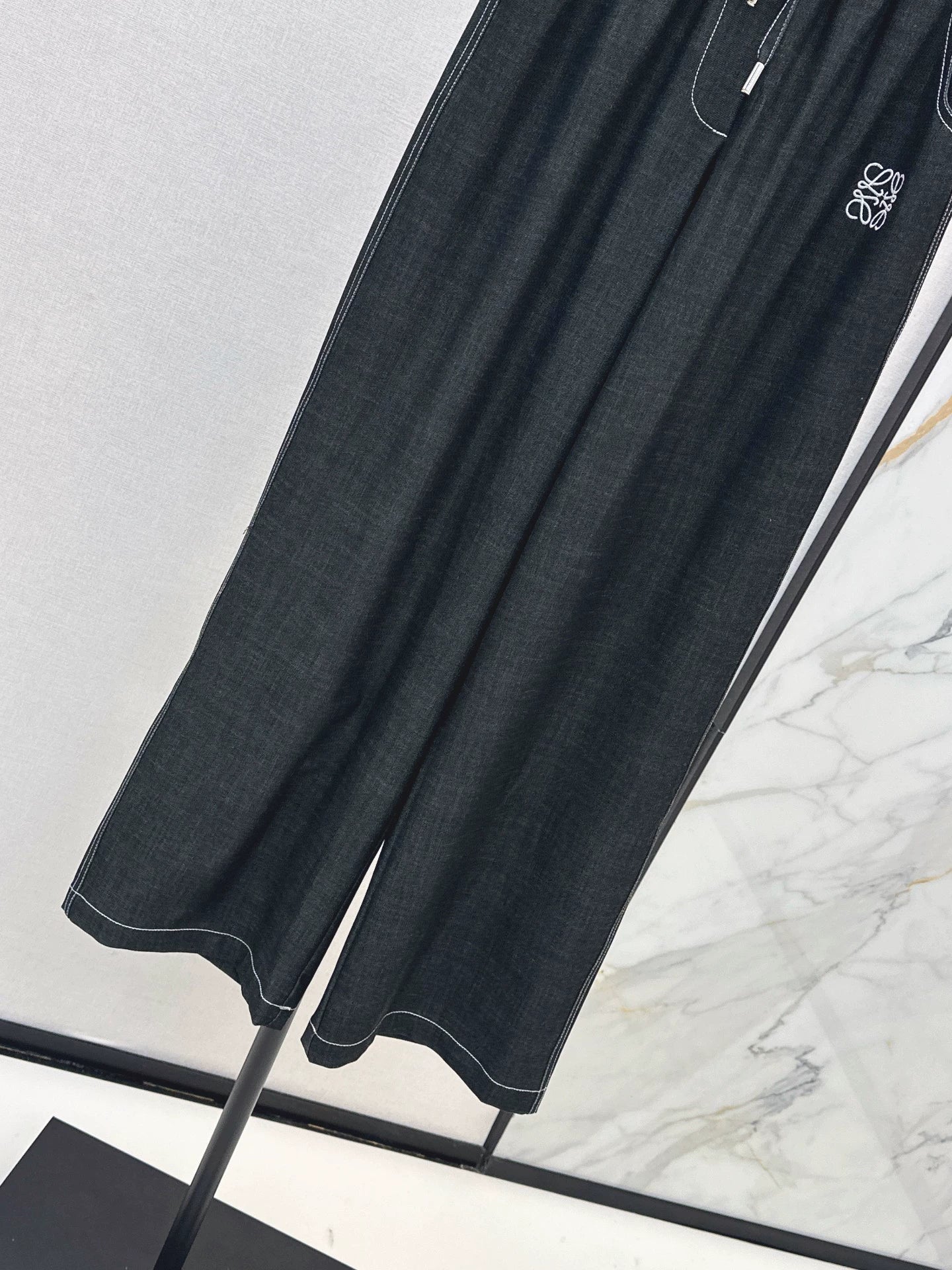 2025 Wide leg straight leg drawstring pants