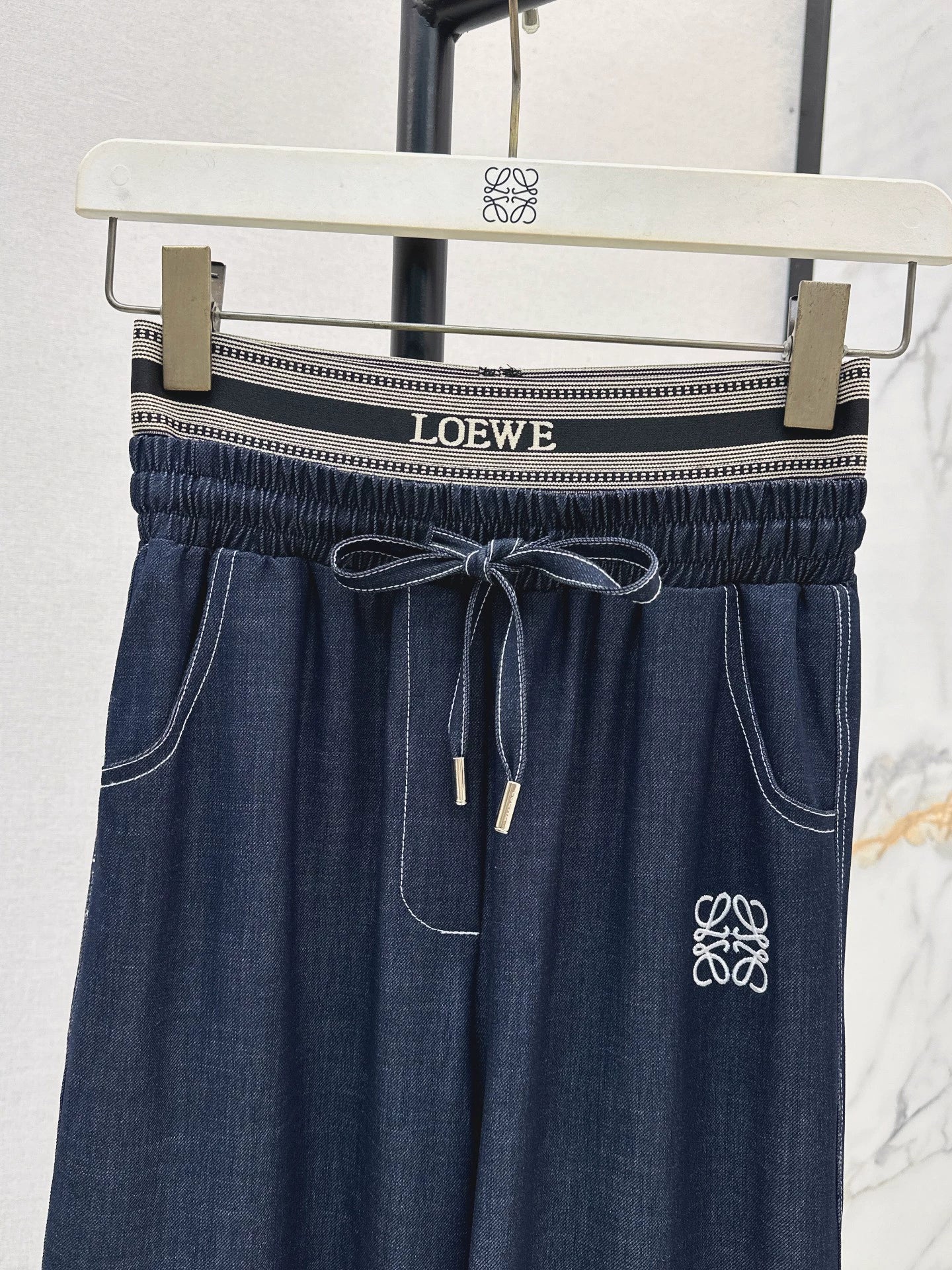 2025 Wide leg straight leg drawstring pants