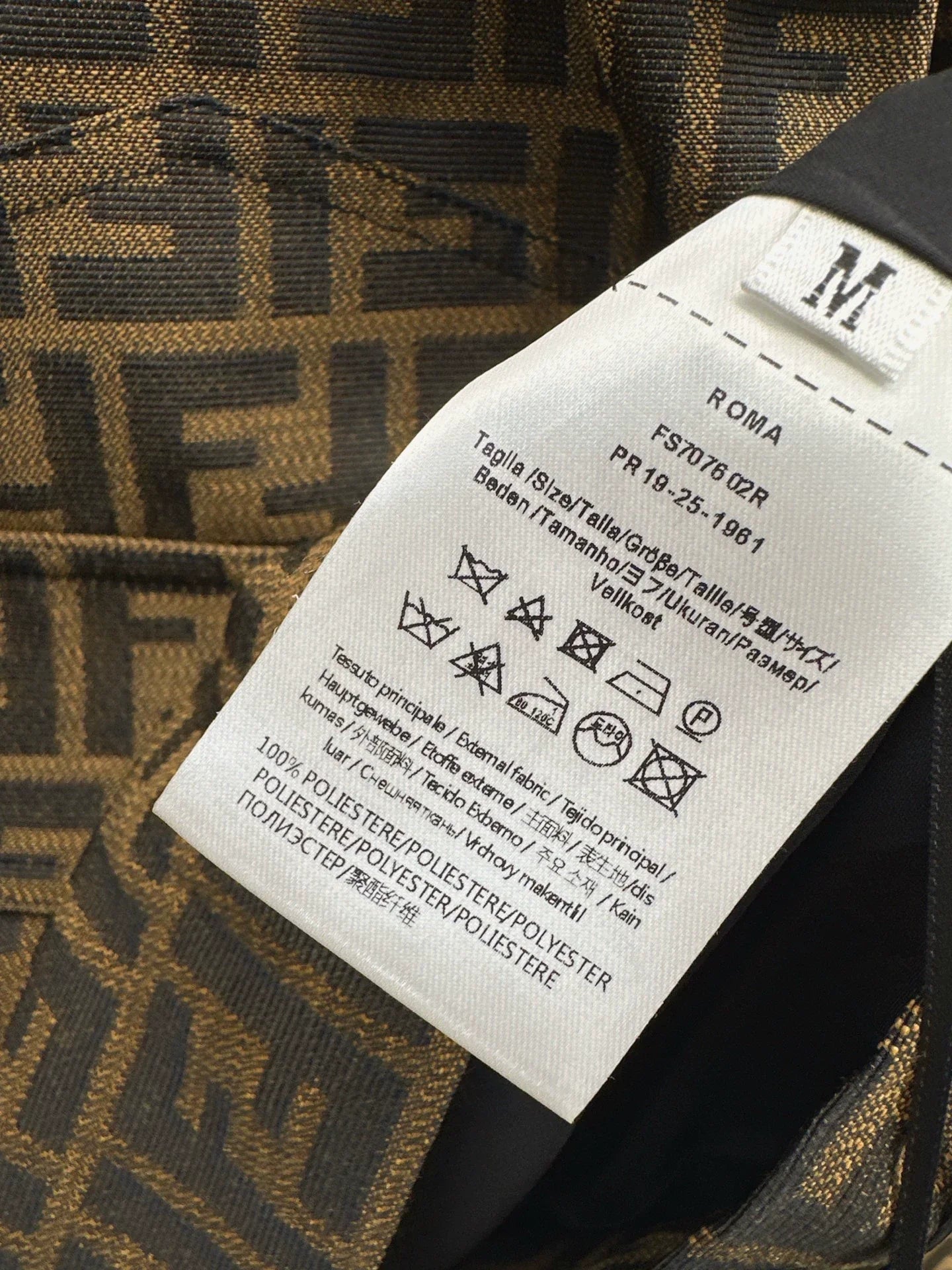 25fw Letter jacquard lapel long windbreaker jacket