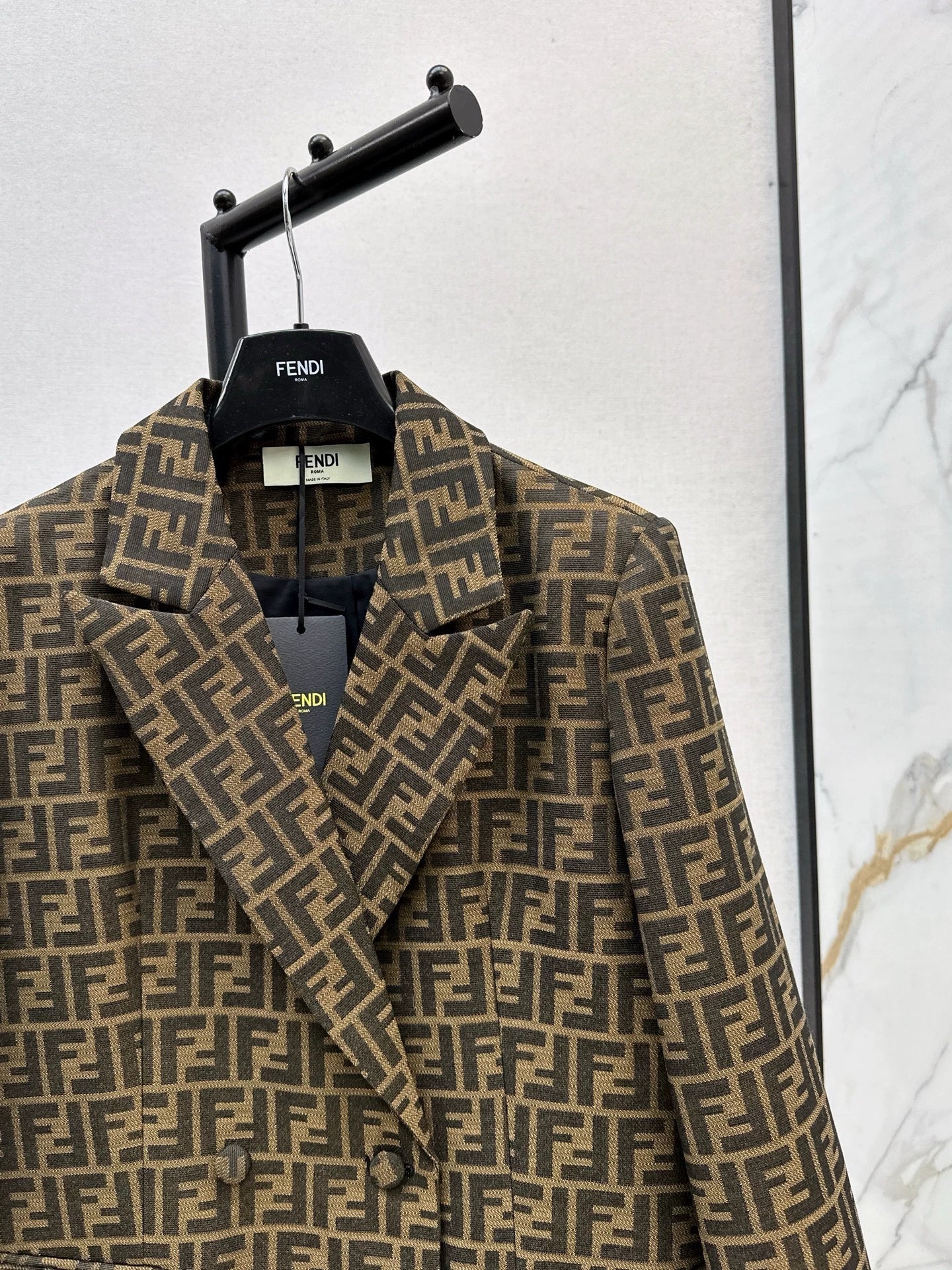 25fw Letter jacquard lapel suit jacket