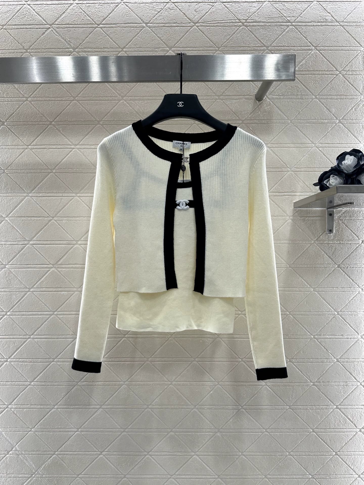 25fw Strap knit cardigan