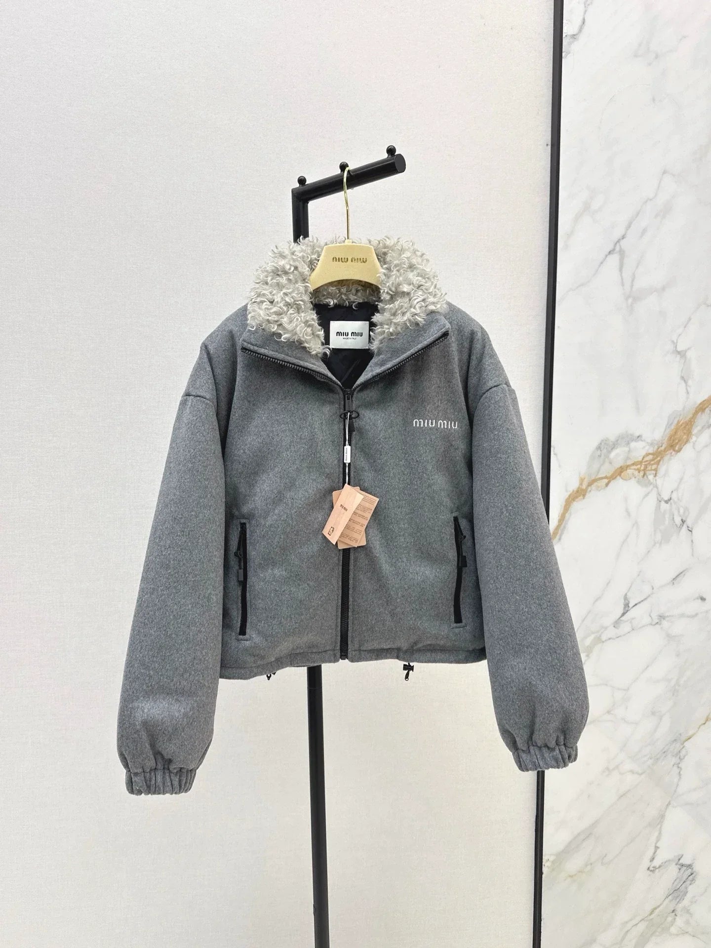 25fw Short standing collar down jacket