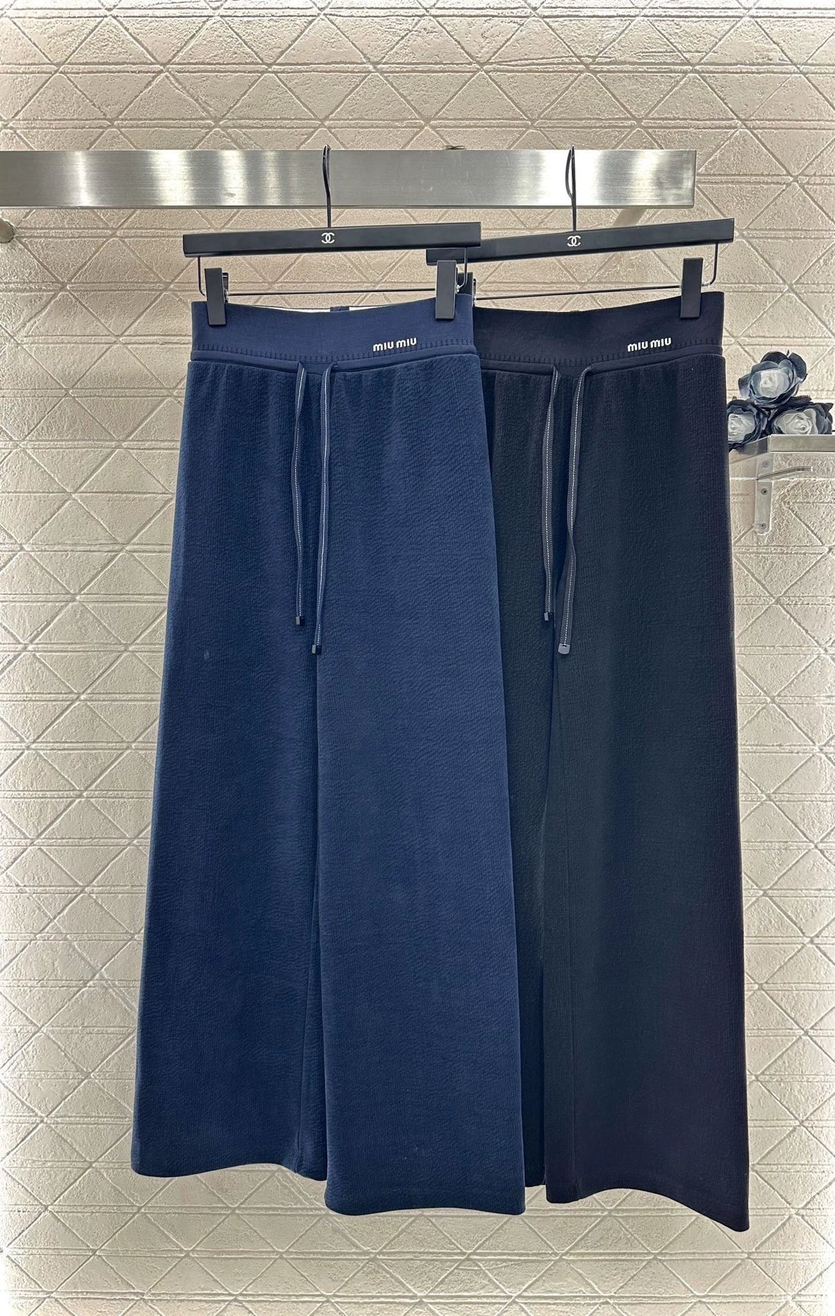 2025 Drawstring casual wide leg pants