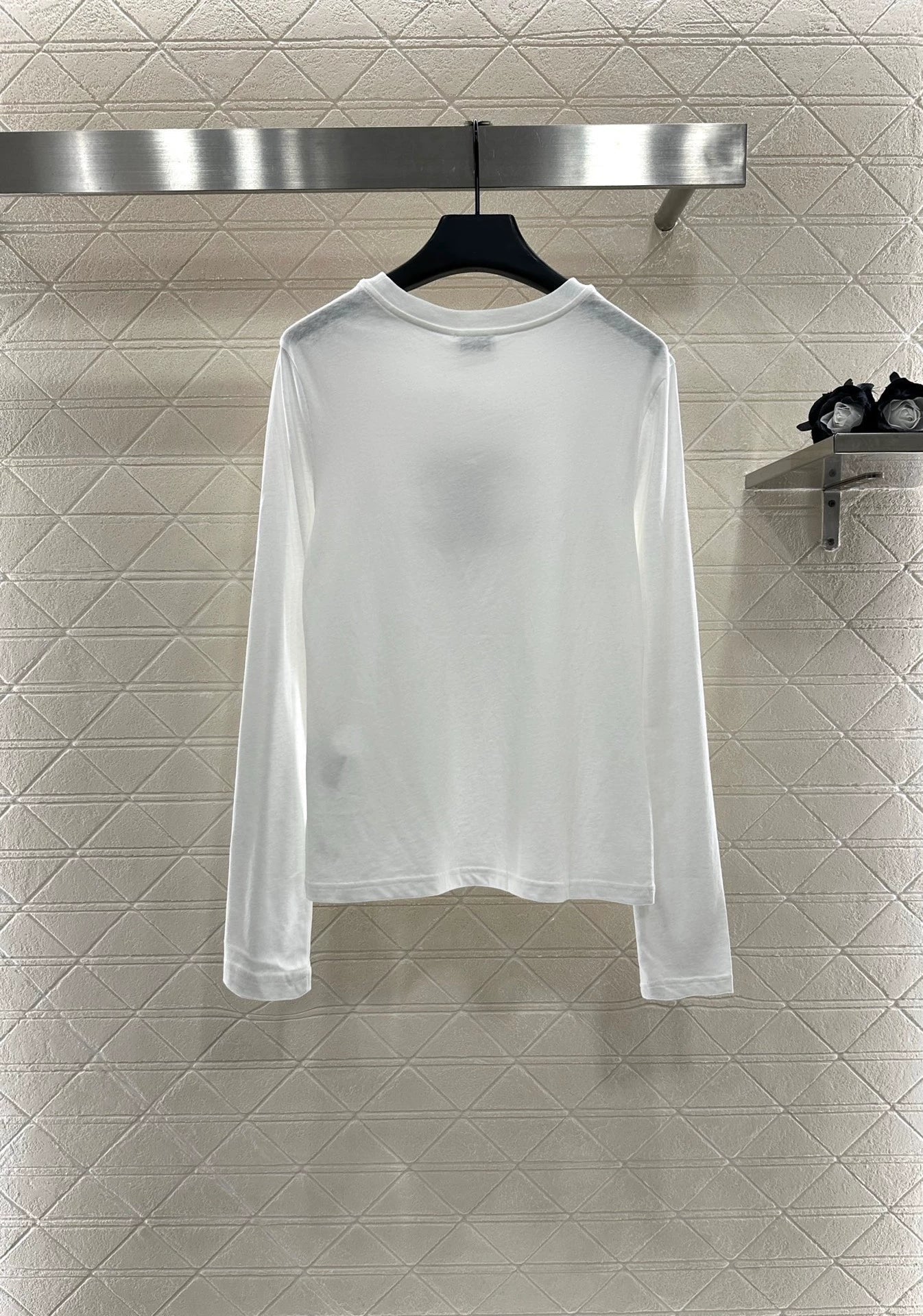 2025 Round neck beaded embroidered long sleeved base