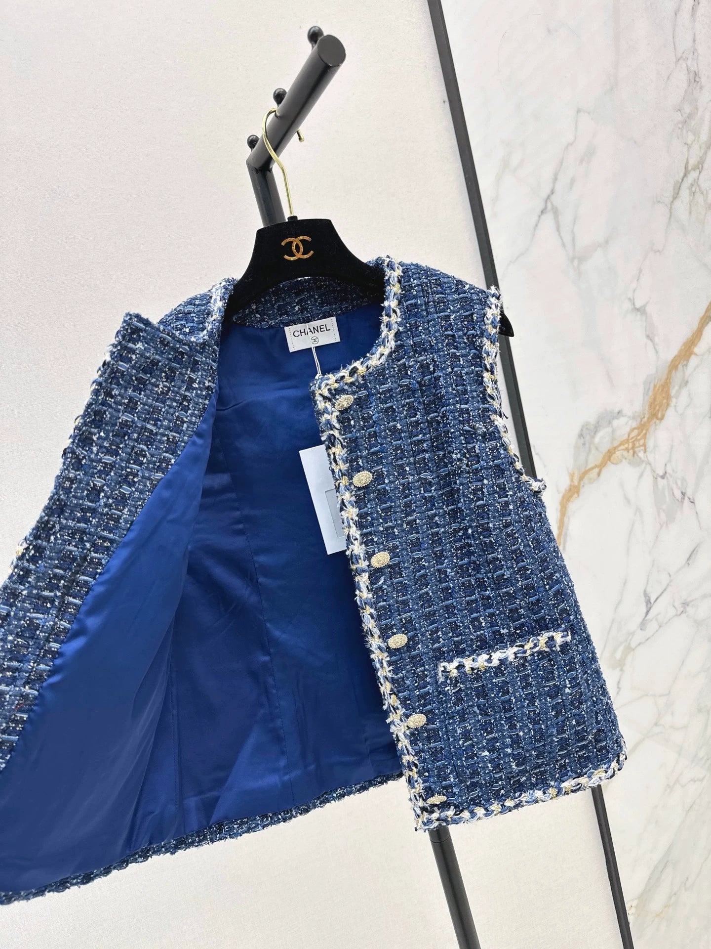 25fw Rough woolen woven vest