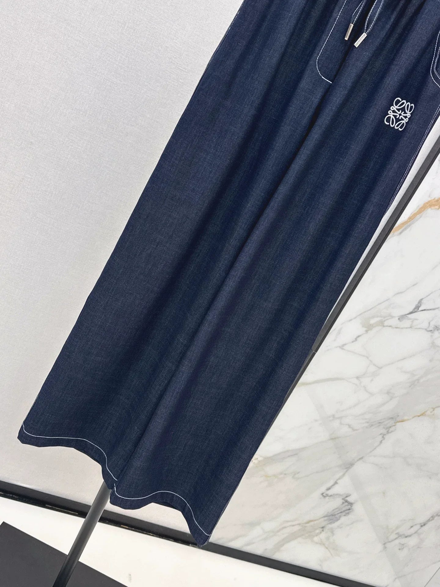 2025 Wide leg straight leg drawstring pants