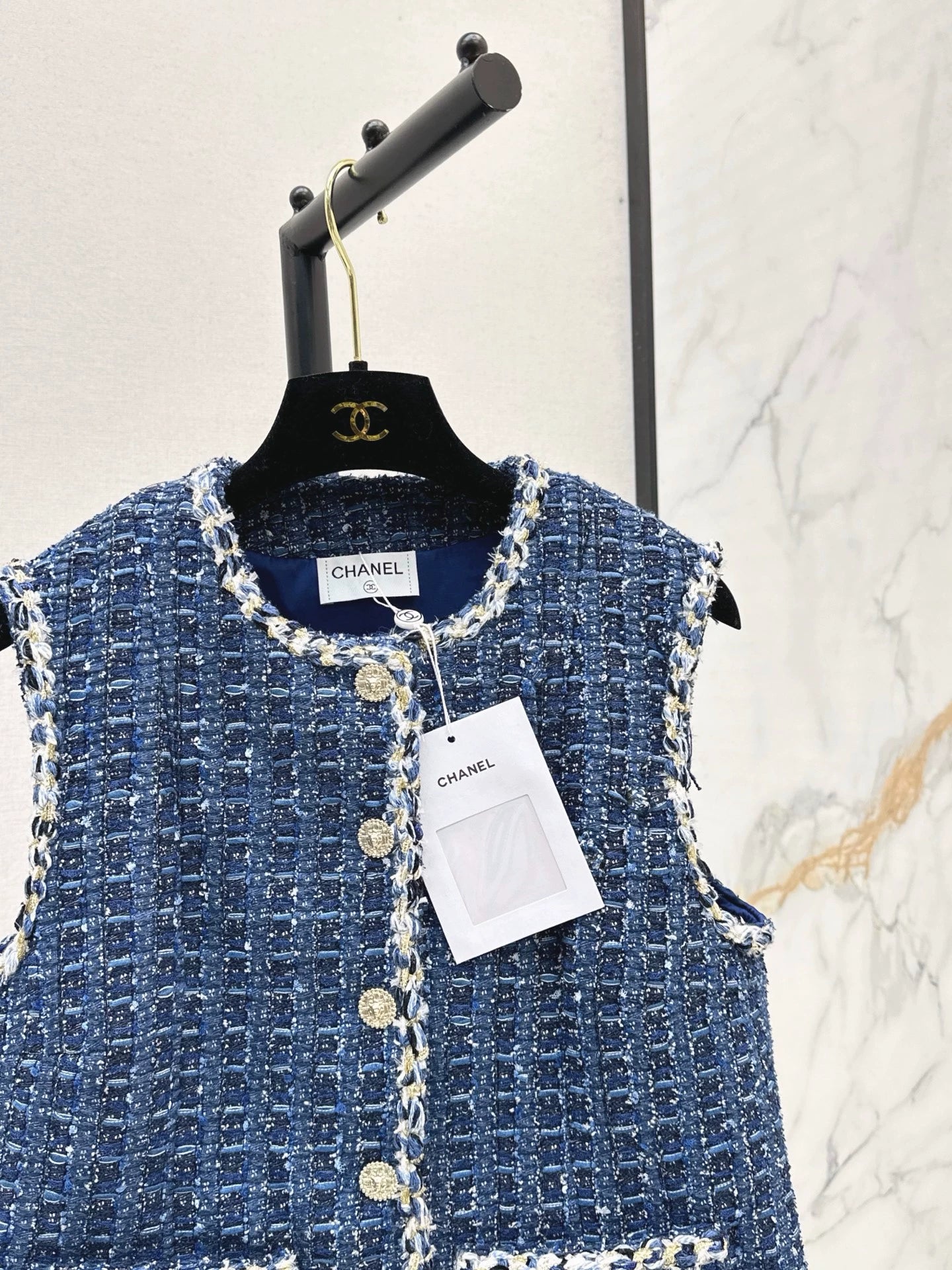 25fw Rough woolen woven vest
