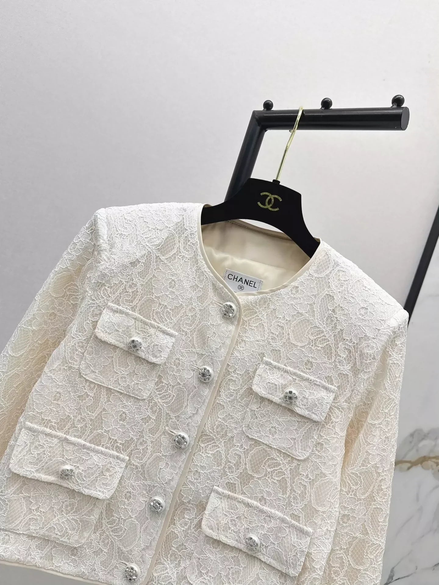 25fw Lace round neck jacket