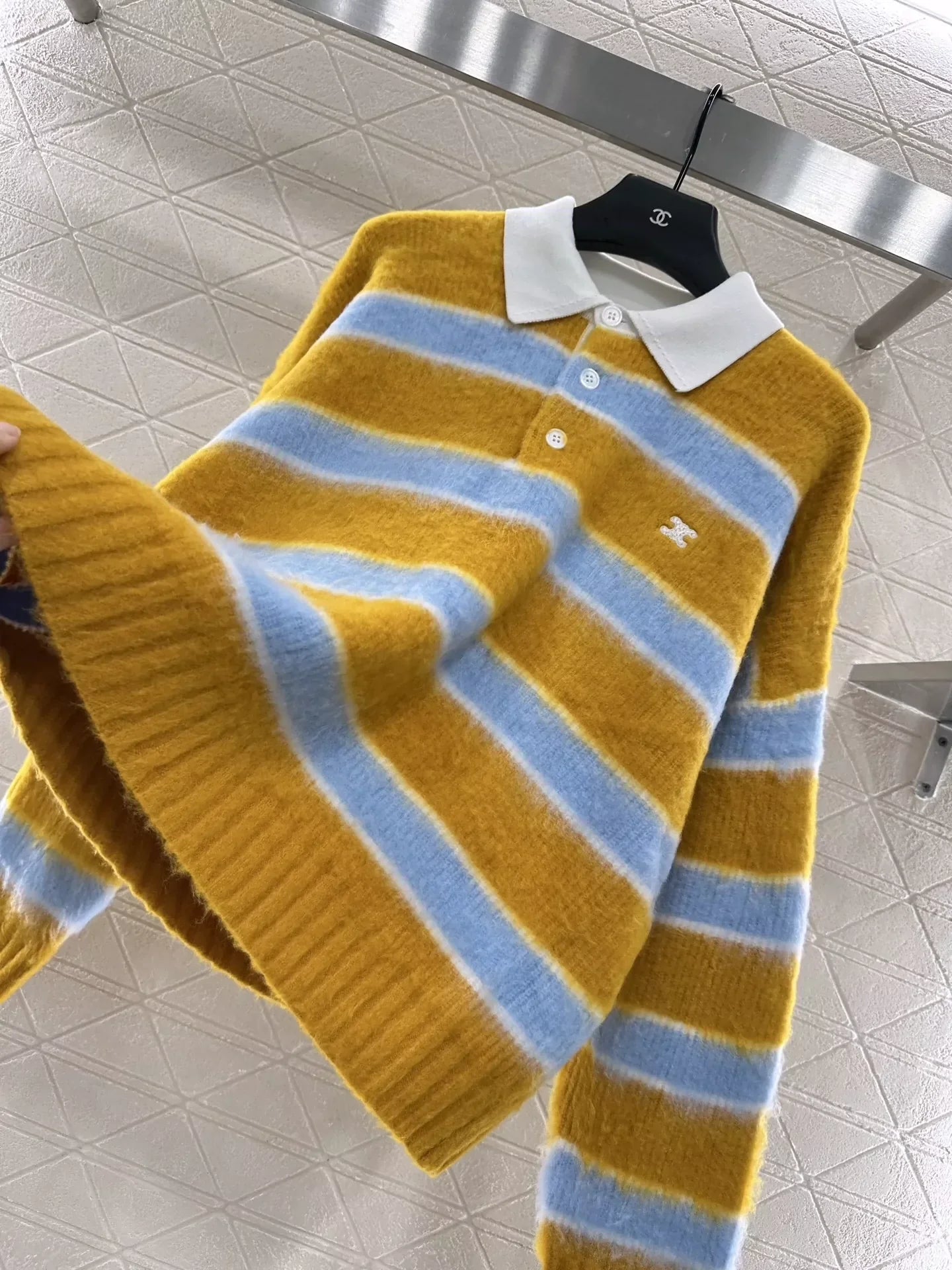 25fw New Striped Polo Sweater