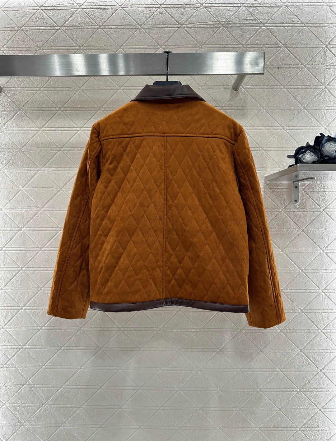 25fw Color blocking cotton coat and suede jacket