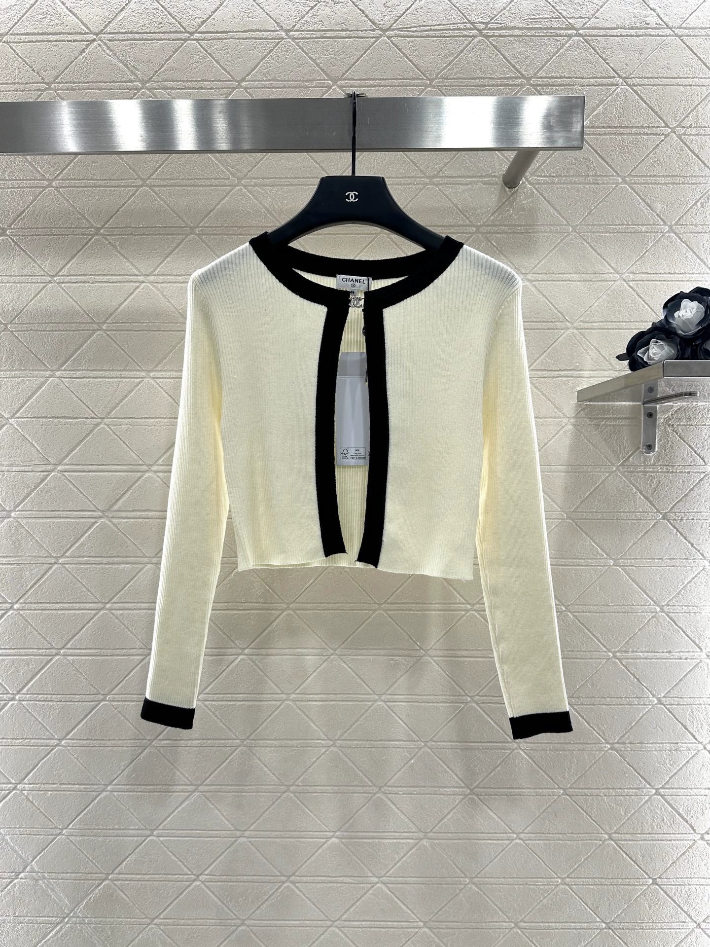 25fw Strap knit cardigan