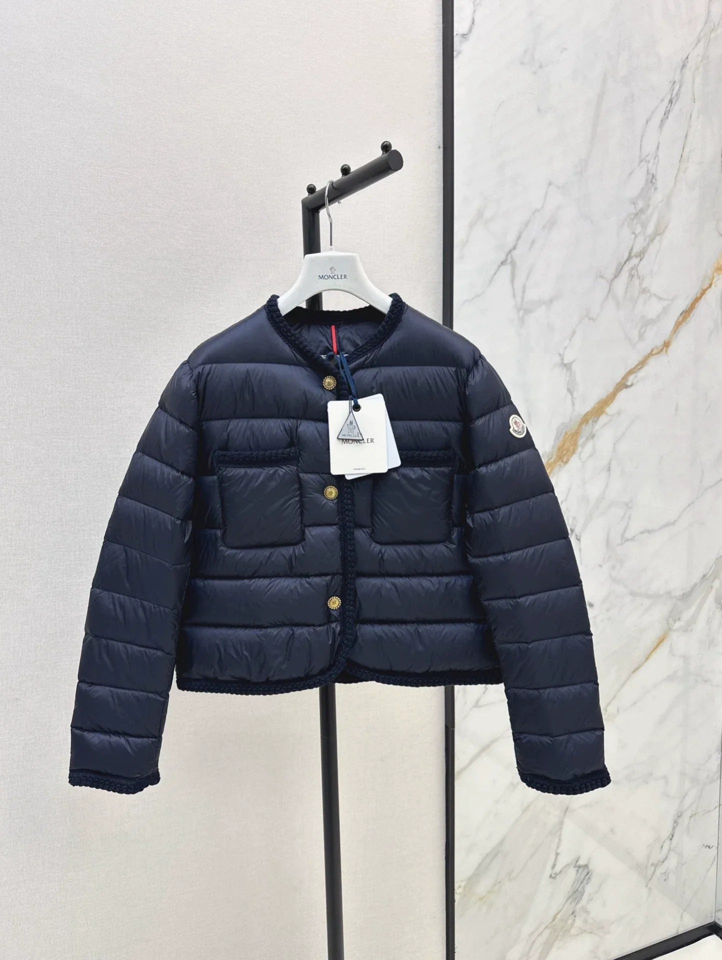 25fw Knitted and spliced down jacket