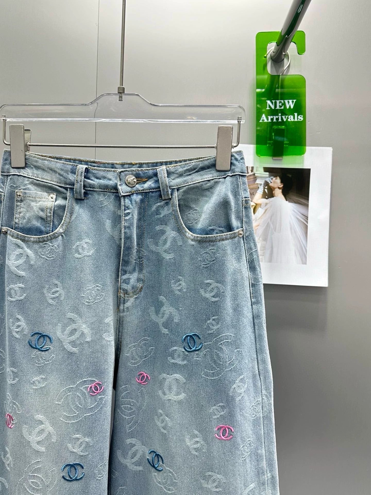 25 Summer new design jacquard jeans