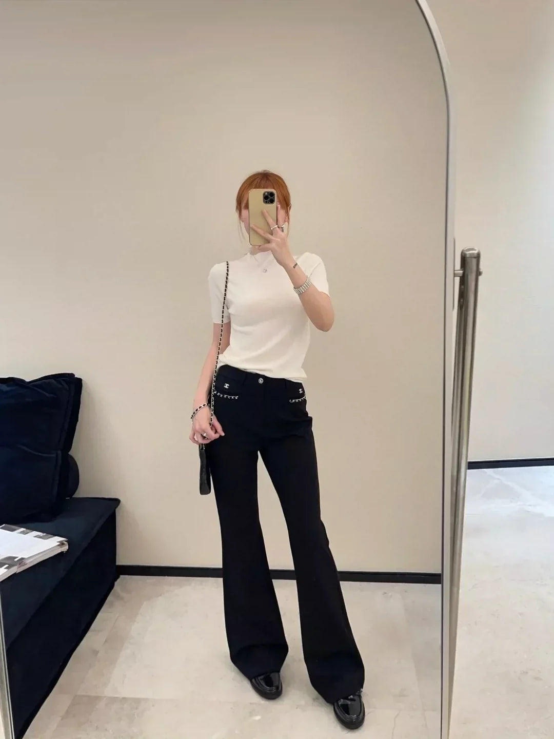 25fw Trumpet black pants