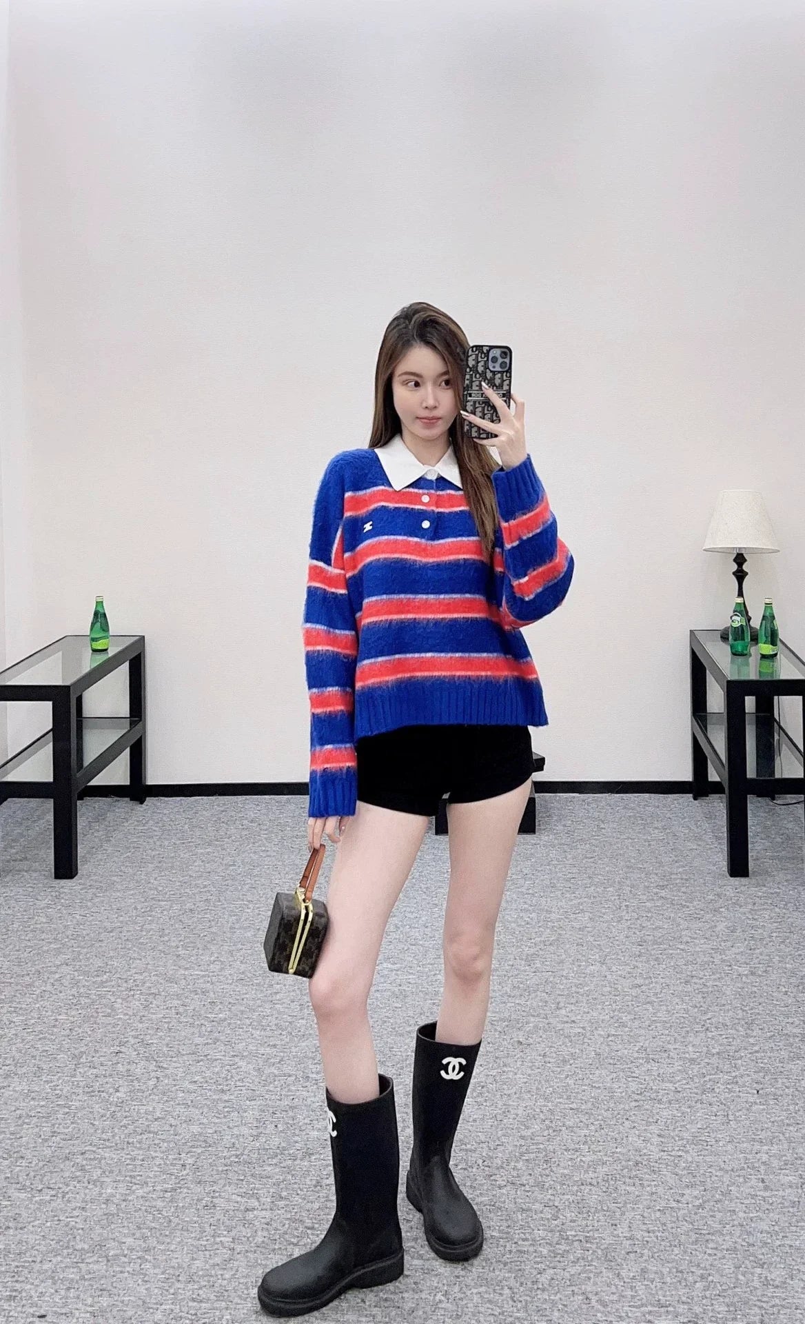 25fw New Striped Polo Sweater