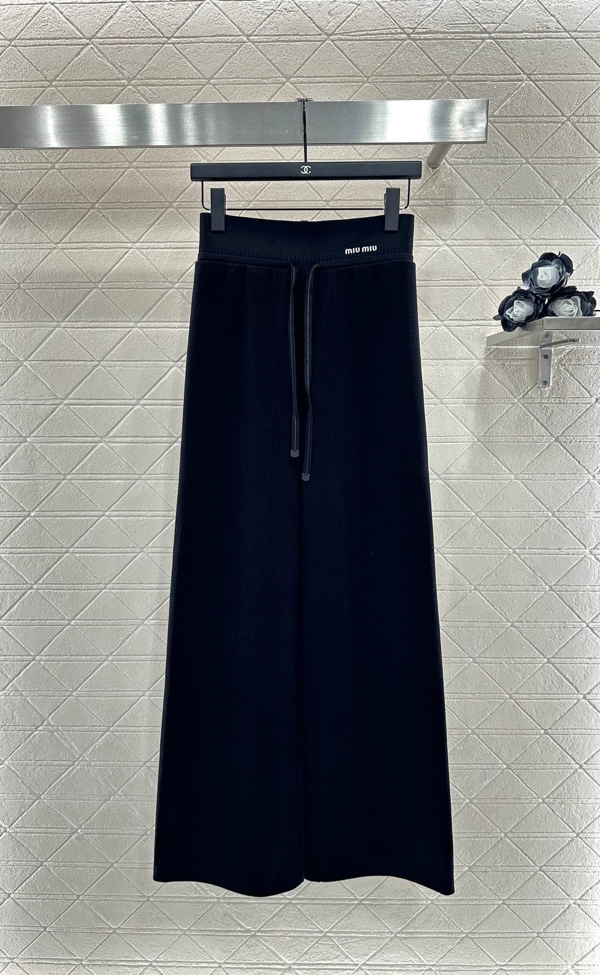 2025 Drawstring casual wide leg pants