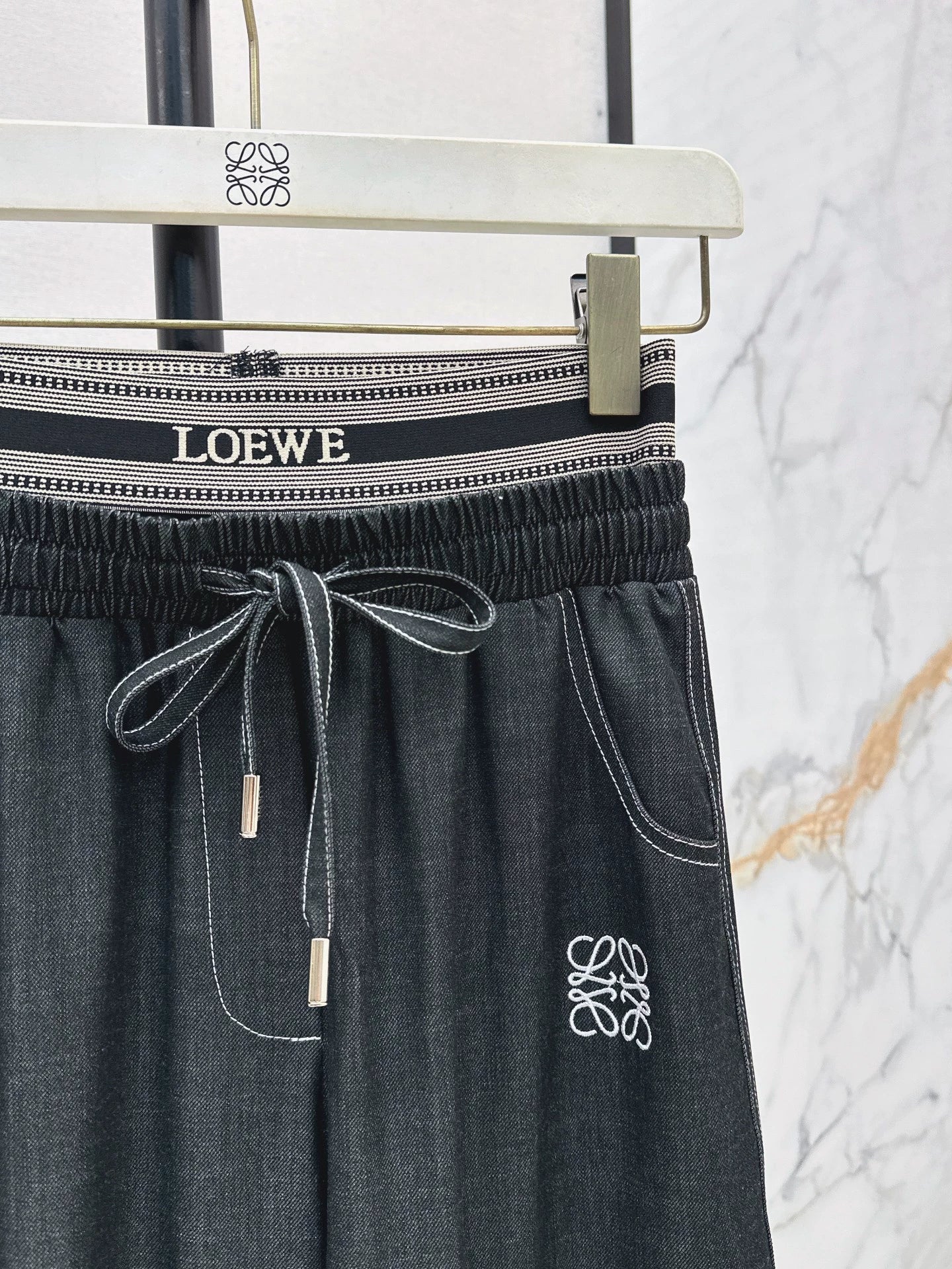 2025 Wide leg straight leg drawstring pants