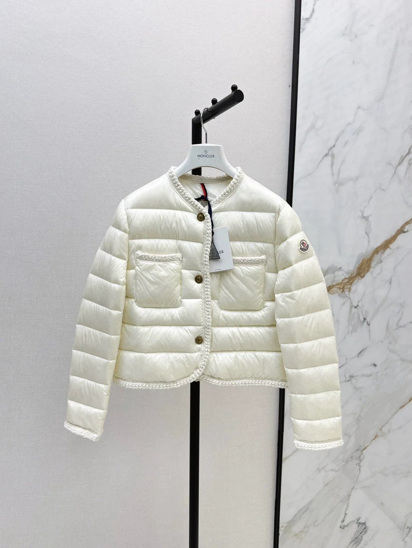 25fw Knitted and spliced down jacket