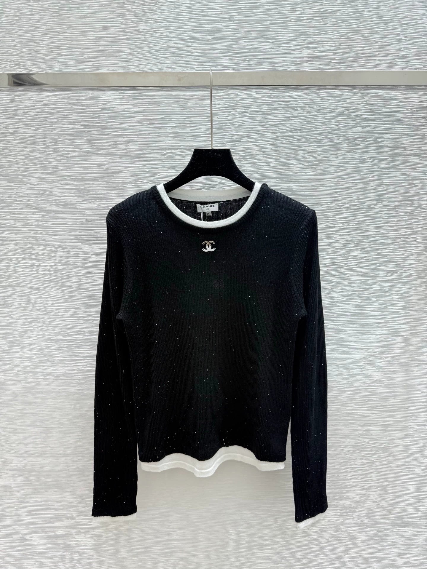 25fw Color blocked knitted sweater