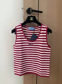 25 new summer striped knitted vest