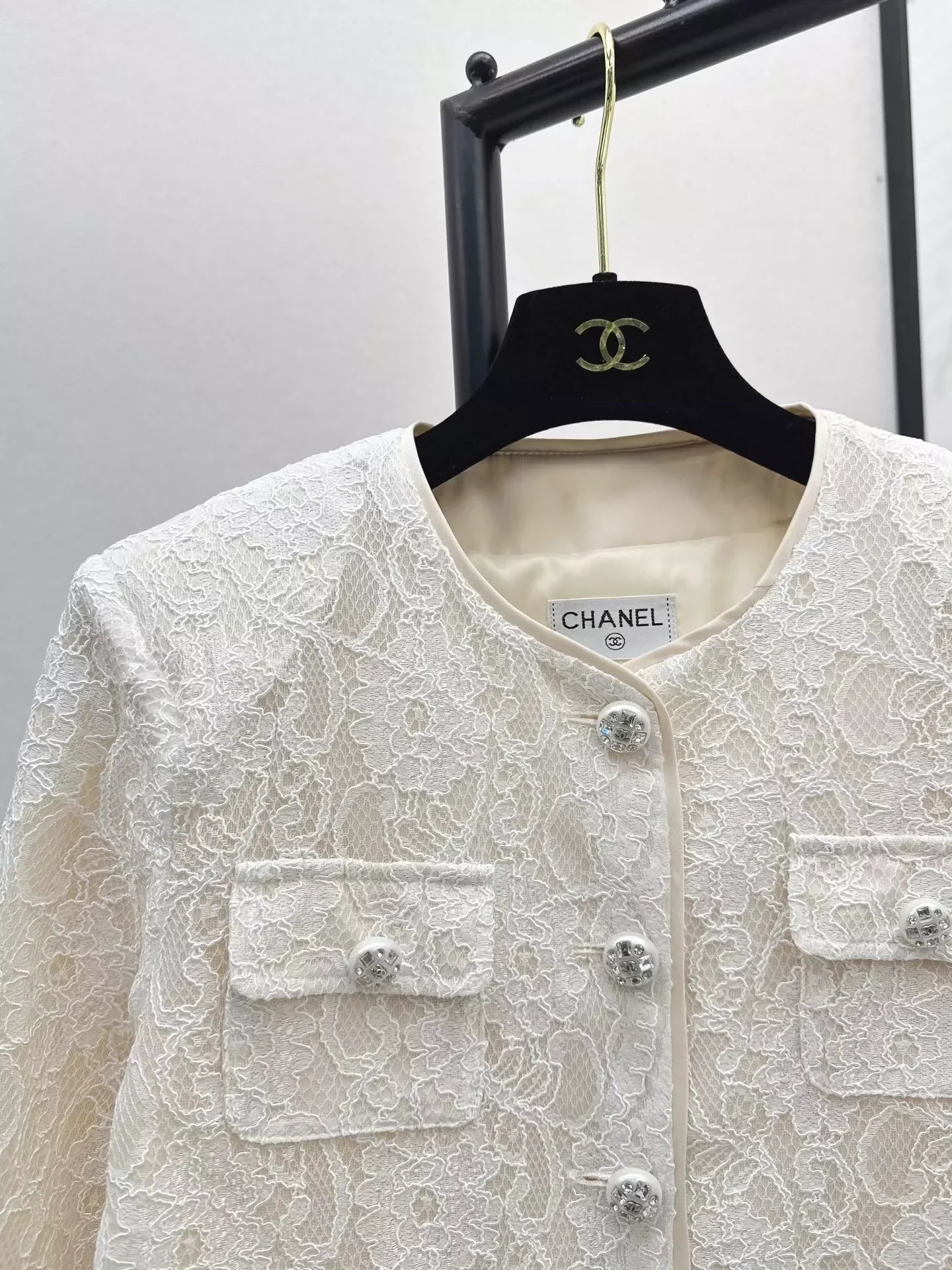 25fw Lace round neck jacket
