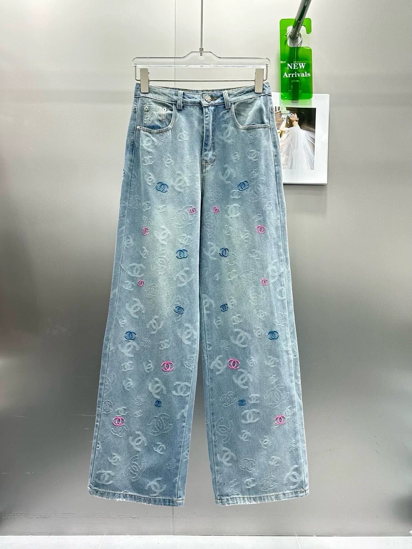 25 Summer new design jacquard jeans