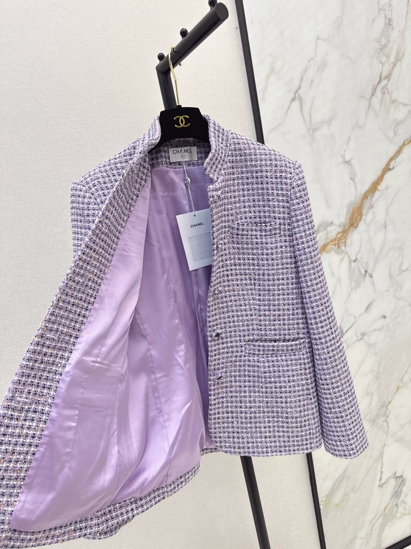 25 Weaving plaid jacket