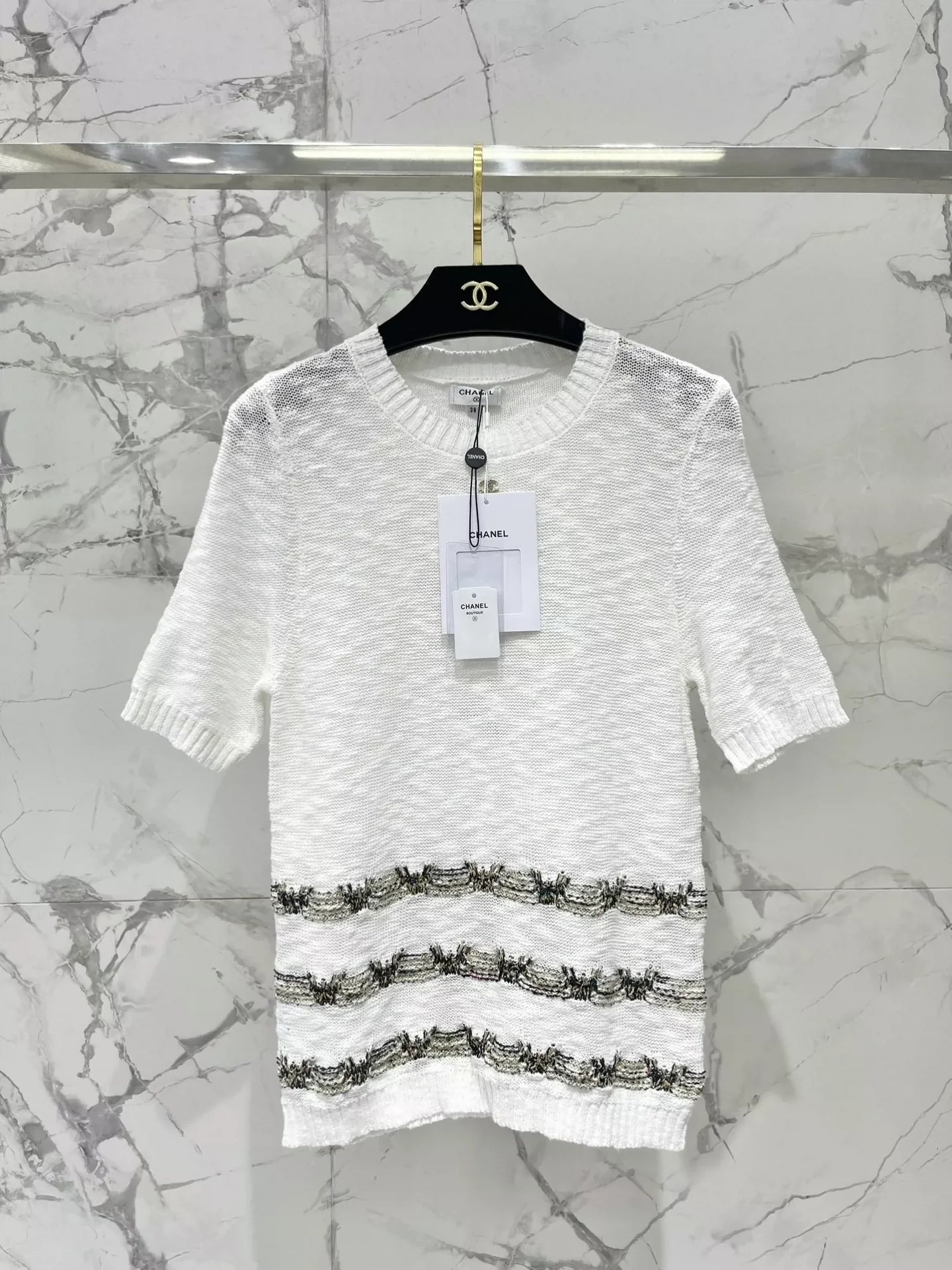 25 new product Embroidered knitted short sleeves