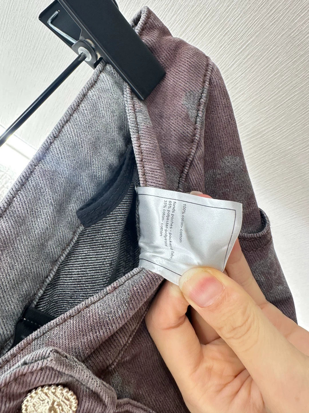 25fw Straight laser denim pants