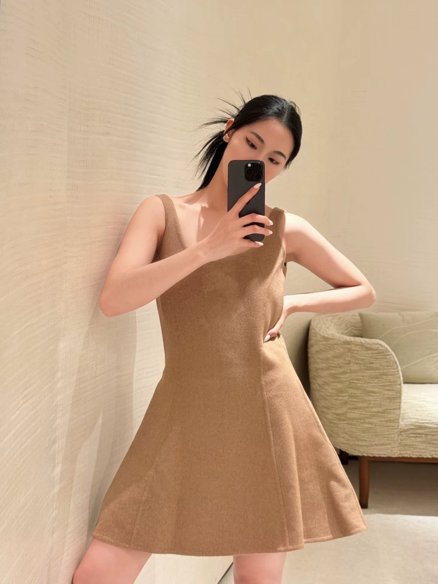 25fw woolen vest dress