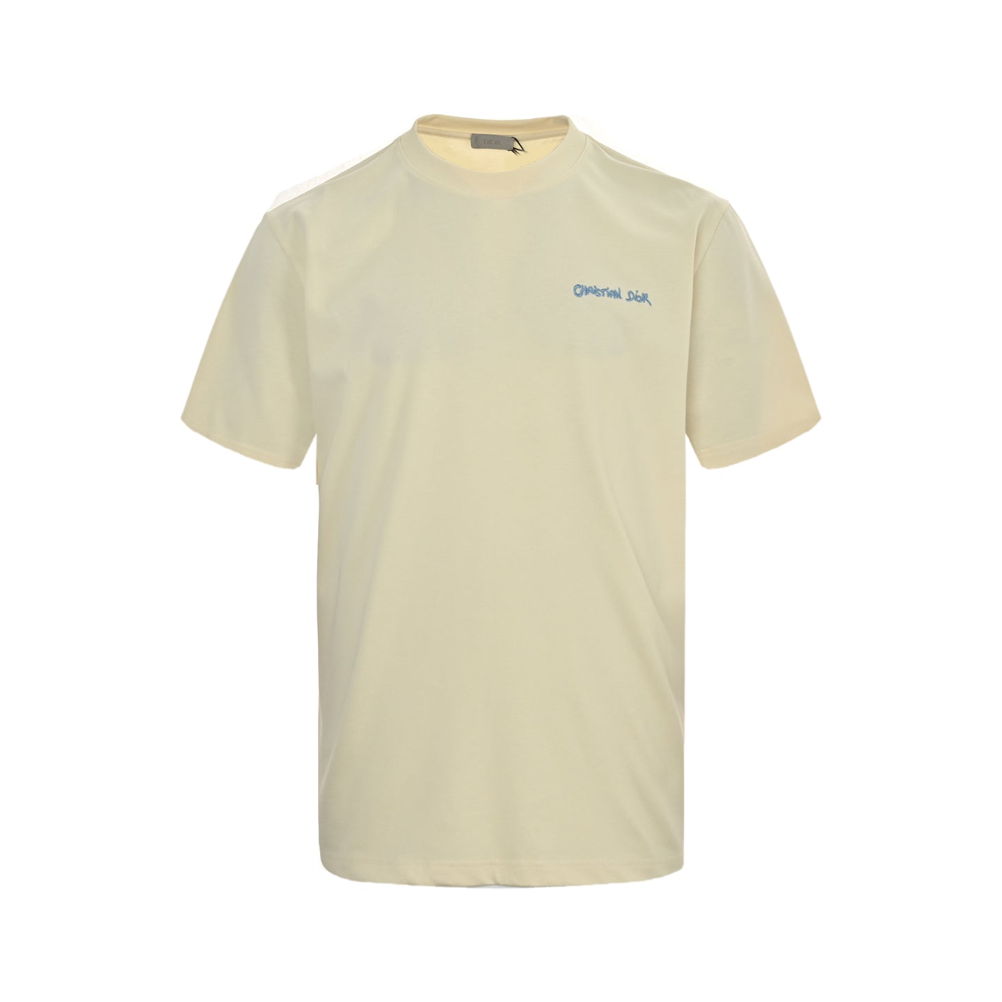 cursive signature embroidered lettering short sleeves