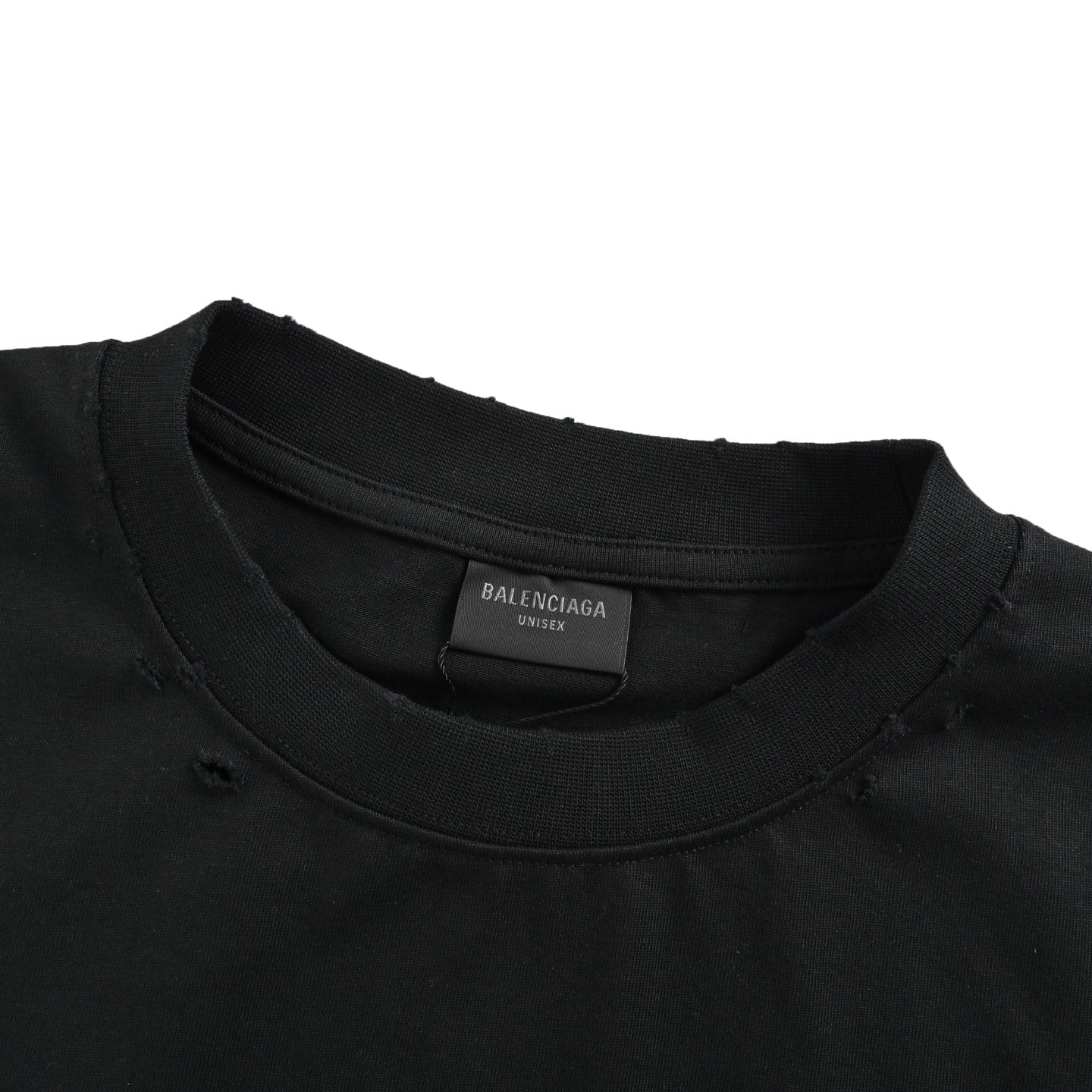 logo dissolving frayed short sleeves