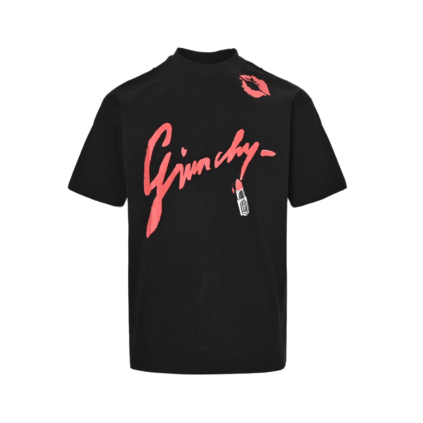 Limited lipstick letter print short sleeves