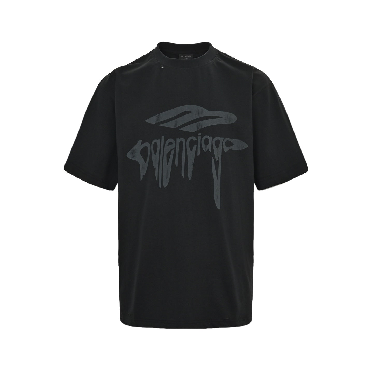 logo dissolving frayed short sleeves