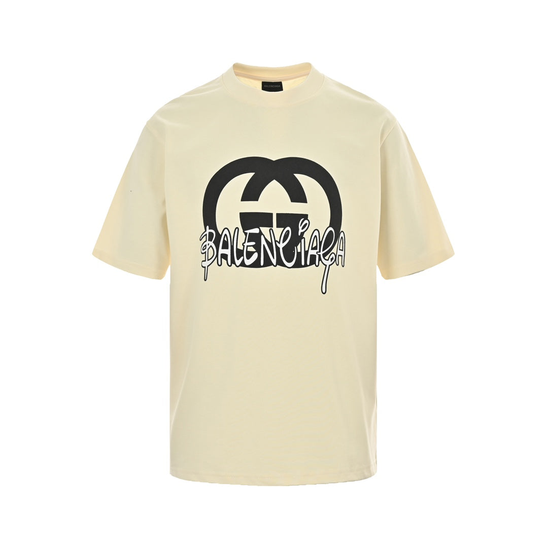 Joint double G letter logo printed short sleeves