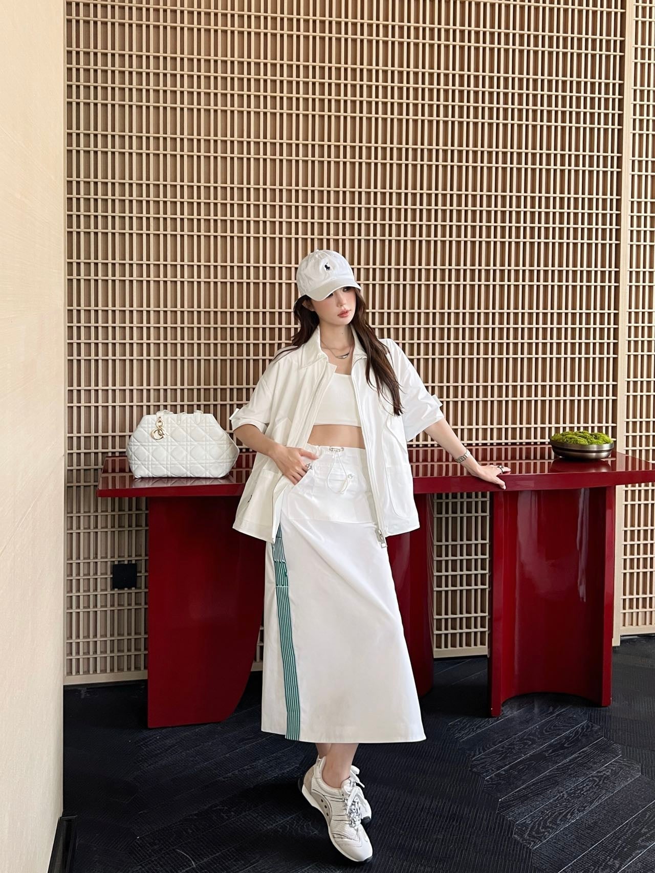 D 25SS New Arrival Side Logo Long Dress